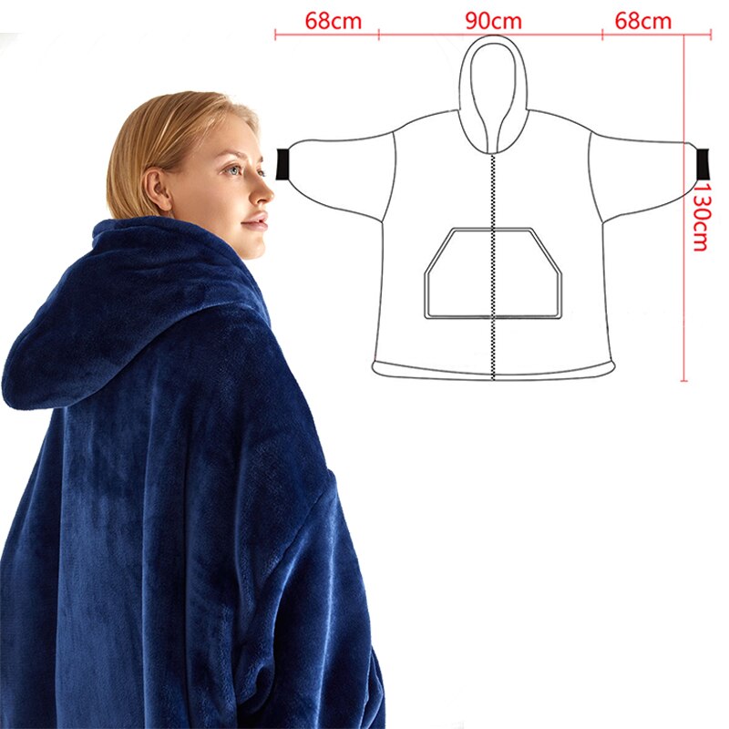 Oversized Fleece Blanket Hoodie