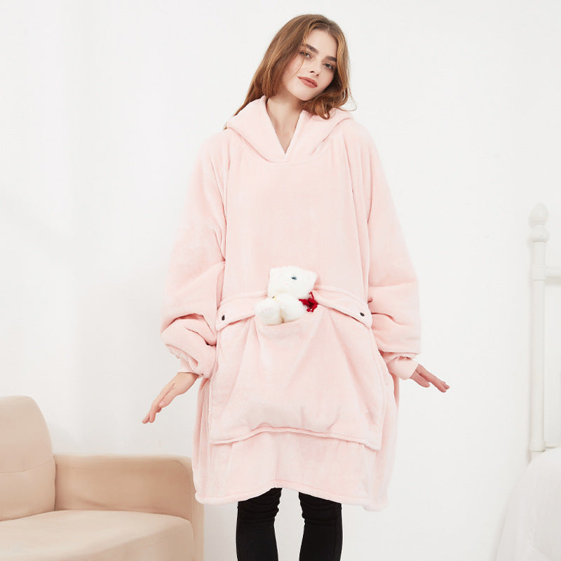 USB Heated Wearable Hoodie Blanket