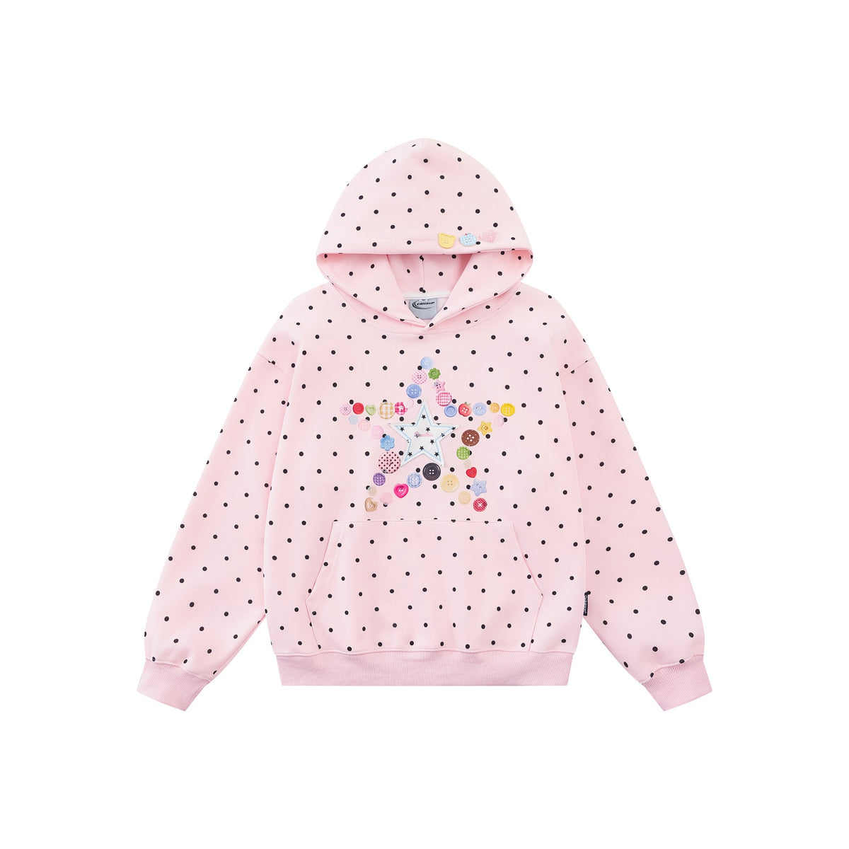 Colorful Star Print Zip-Up Hoodie