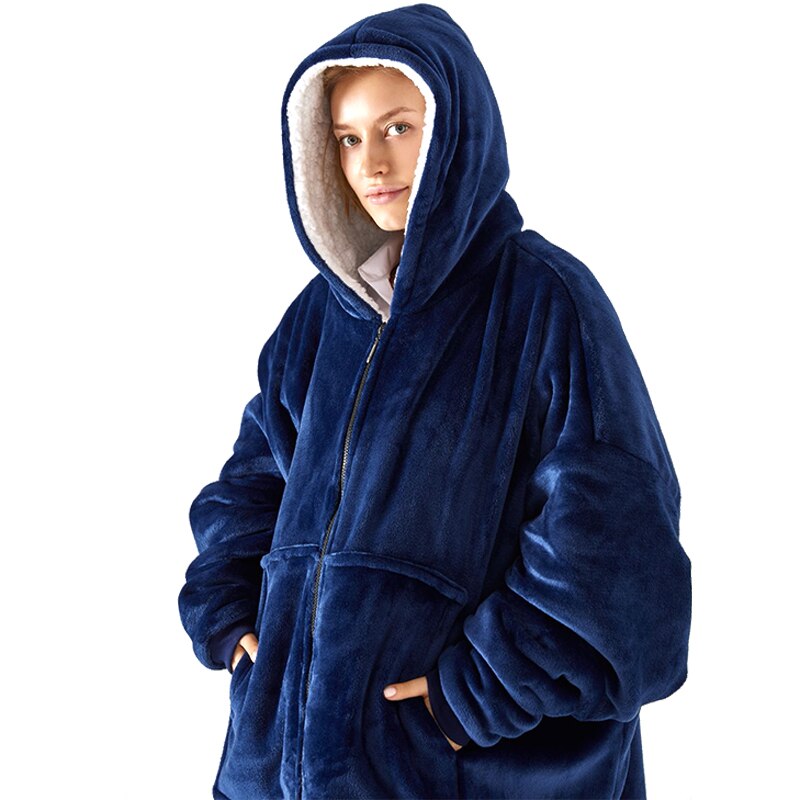 Oversized Fleece Blanket Hoodie