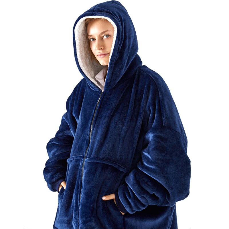 Oversized Fleece Blanket Hoodie