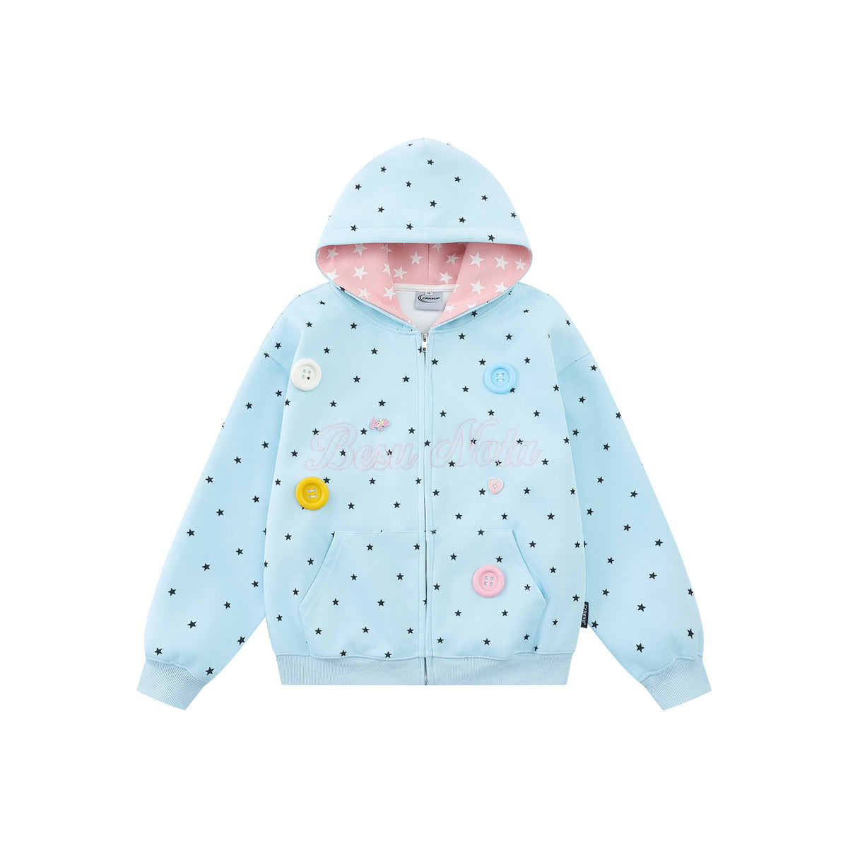 Full Print Star Zip-Up Hoodie