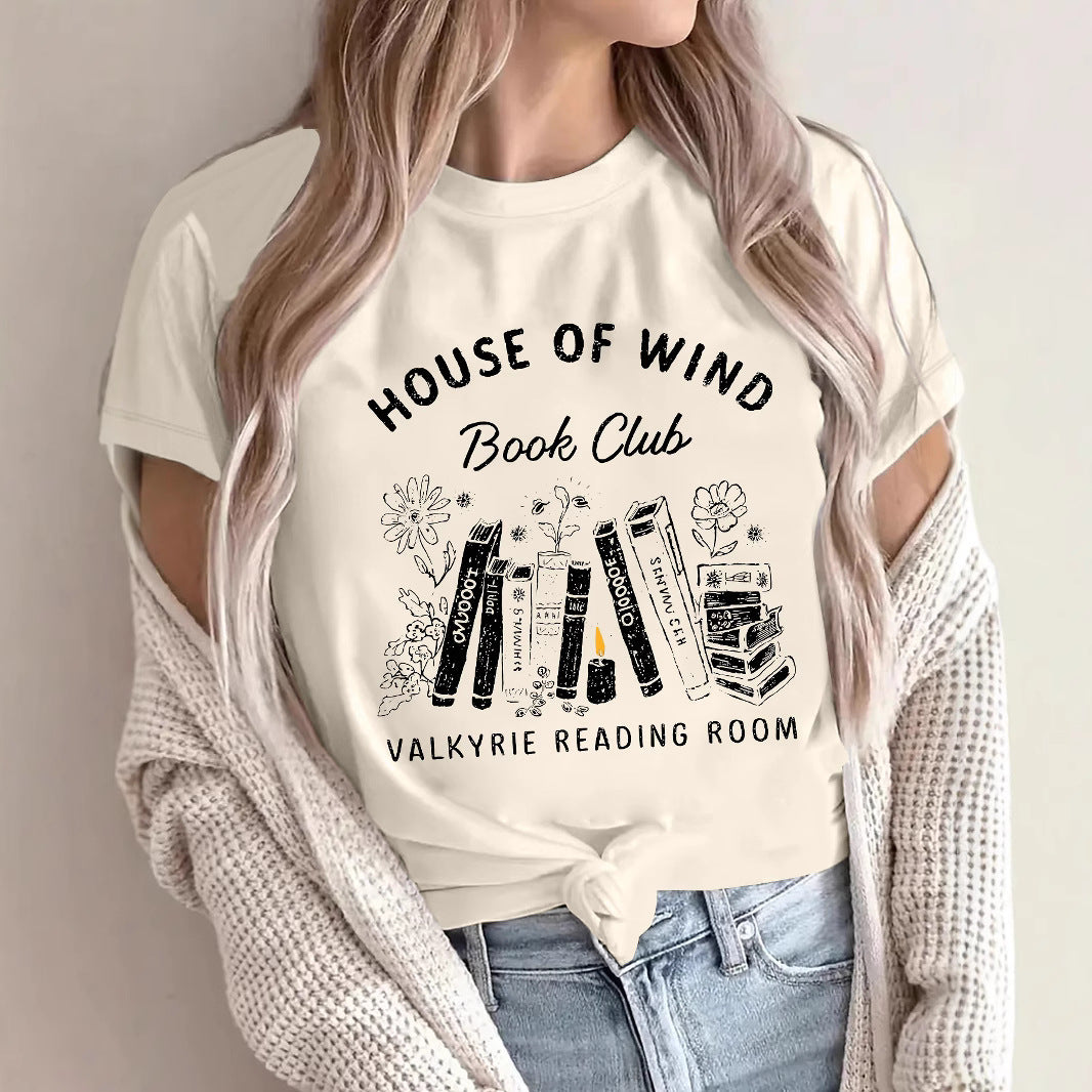 Women's Graphic Print T-Shirt – Relaxed Fit, Round Neck, Short Sleeve Casual Tee