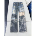 Retro Ripped Straight Leg Jeans