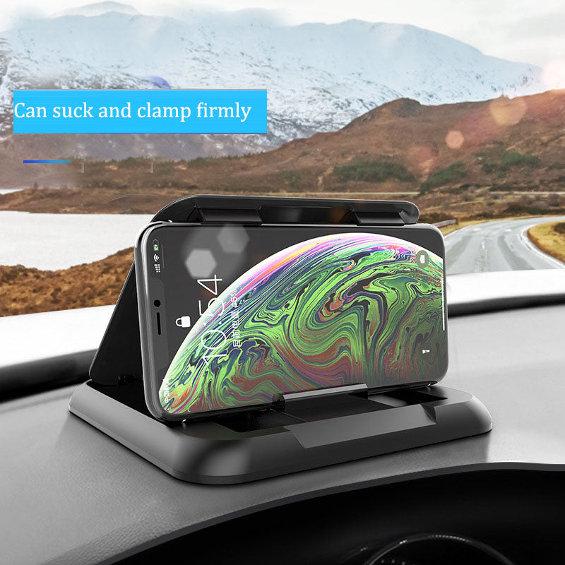 Carbon Fiber Car Phone Holder – AR Navigation Dashboard Mount with Suction Cup