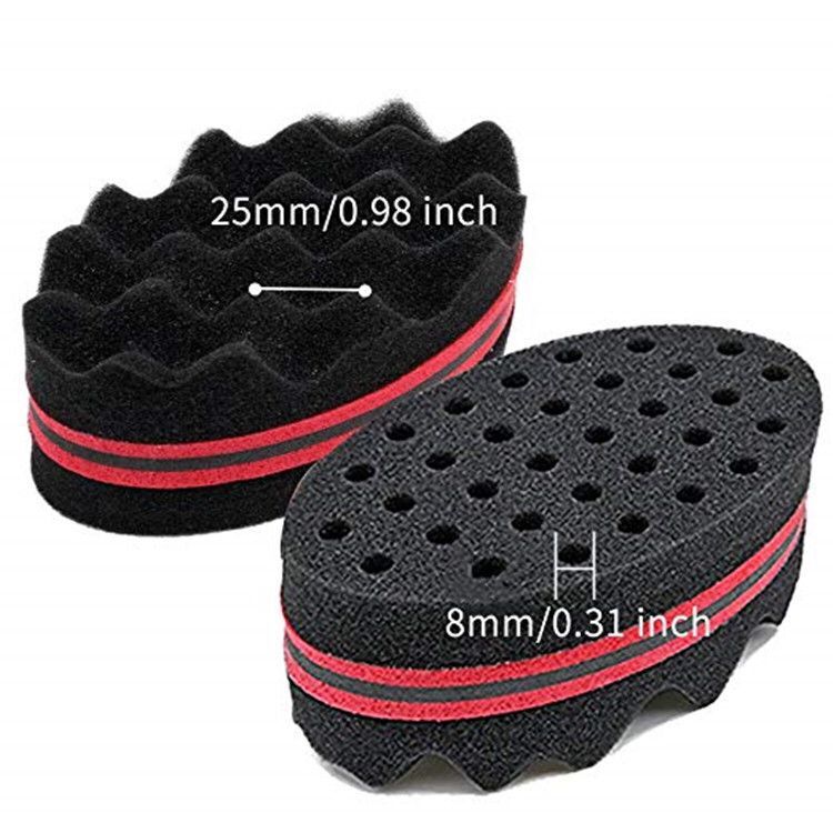 Wave Hair Twist Sponge Brush – Double-Sided Curl & Braid Styling Tool