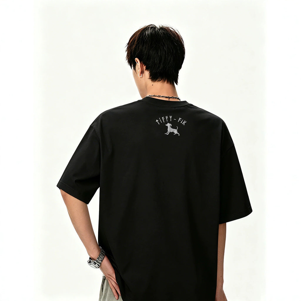 Dog Print Casual Short Sleeve T-Shirt