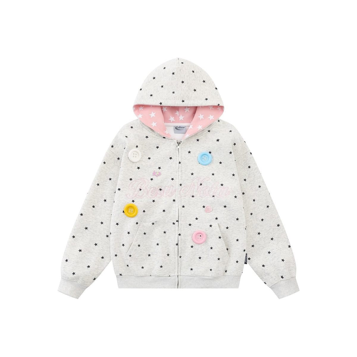 Full Print Star Zip-Up Hoodie