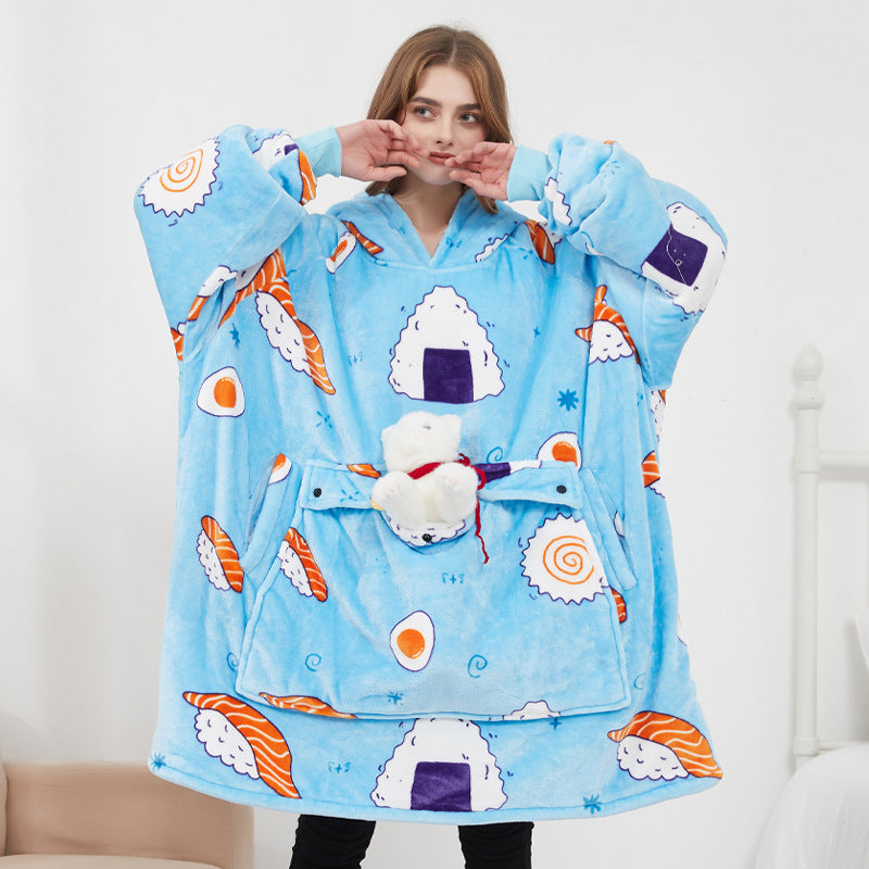 USB Heated Wearable Hoodie Blanket