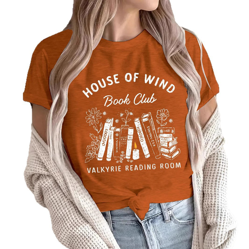 Women's Graphic Print T-Shirt – Relaxed Fit, Round Neck, Short Sleeve Casual Tee