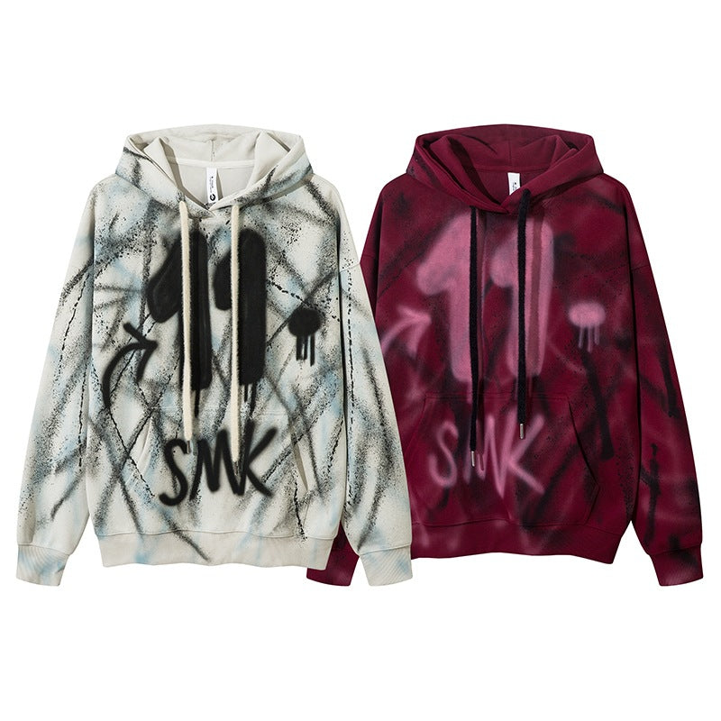 Thorn Tie-Dye Graffiti Hoodie