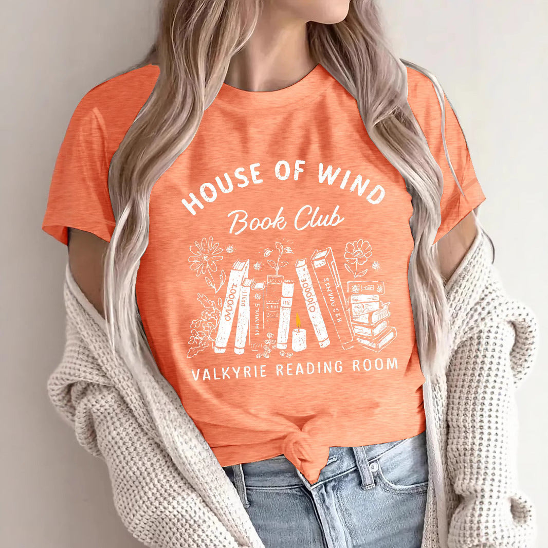 Women's Graphic Print T-Shirt – Relaxed Fit, Round Neck, Short Sleeve Casual Tee