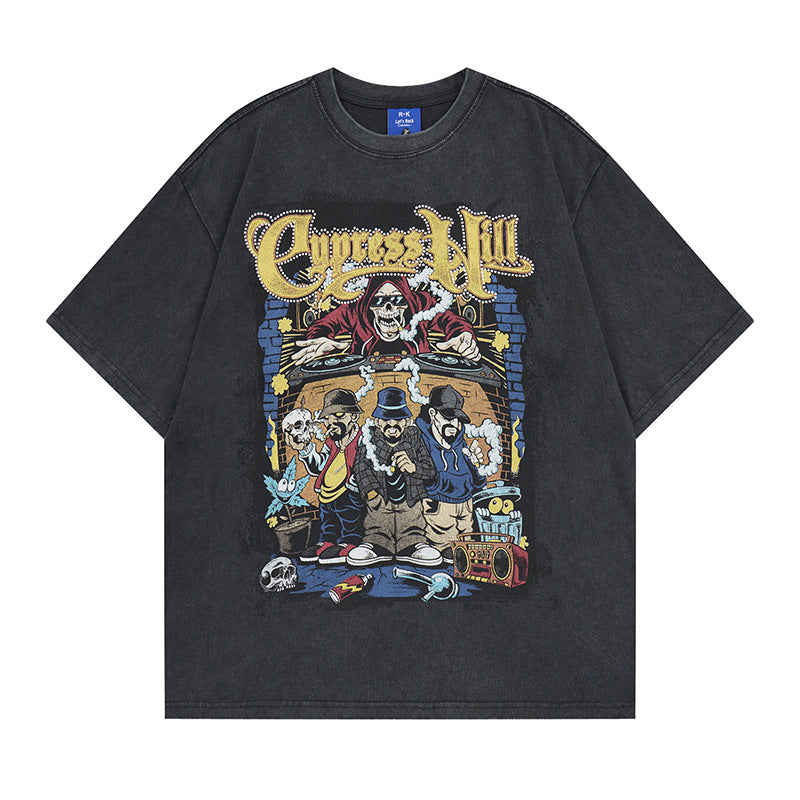 Hardcore Rock Band Graphic T-Shirt