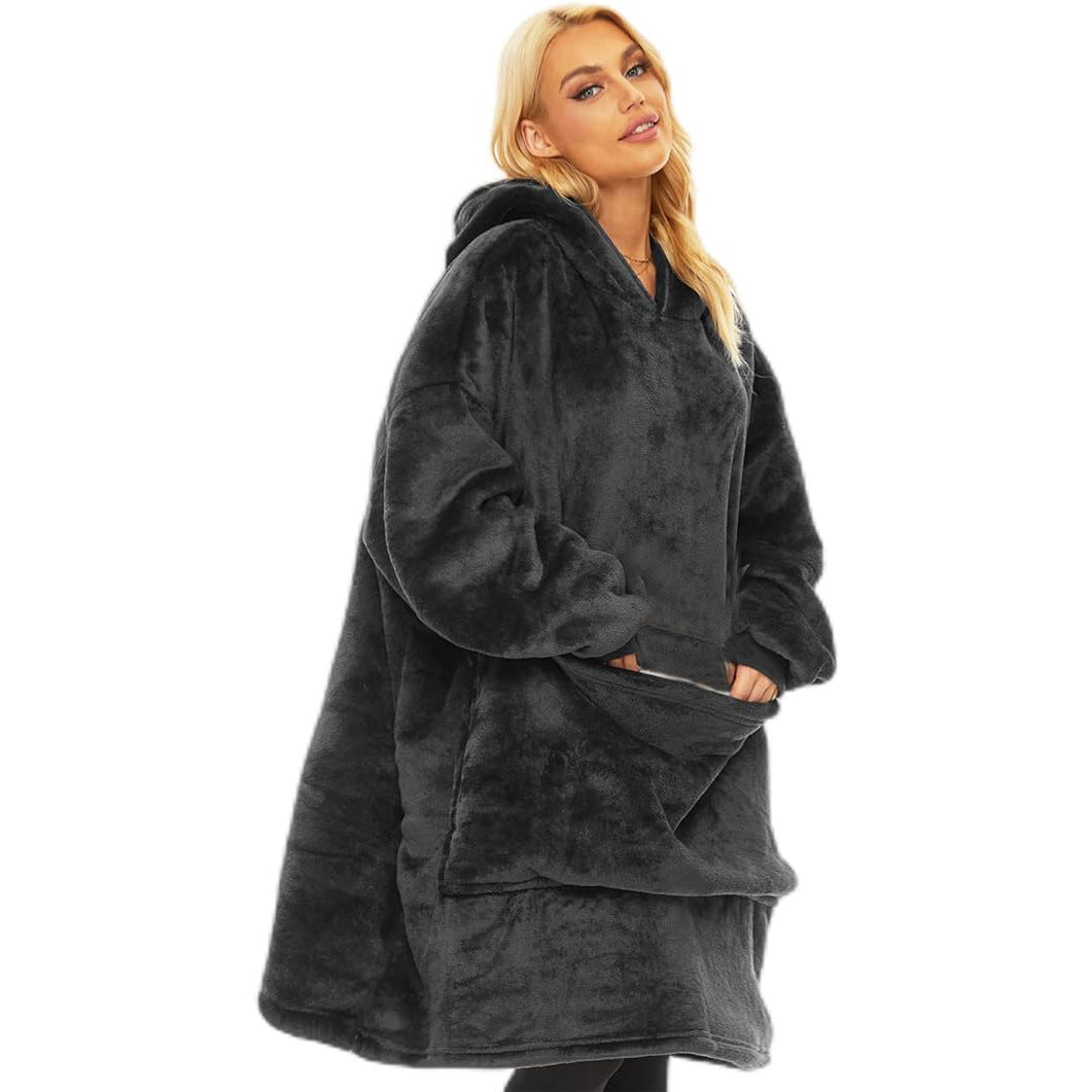 Oversized Blanket Hoodie with Kangaroo Pockets