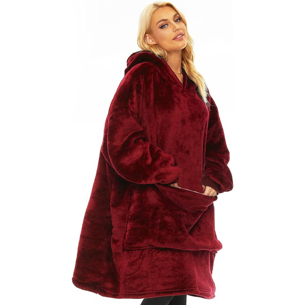 Oversized Blanket Hoodie with Kangaroo Pockets