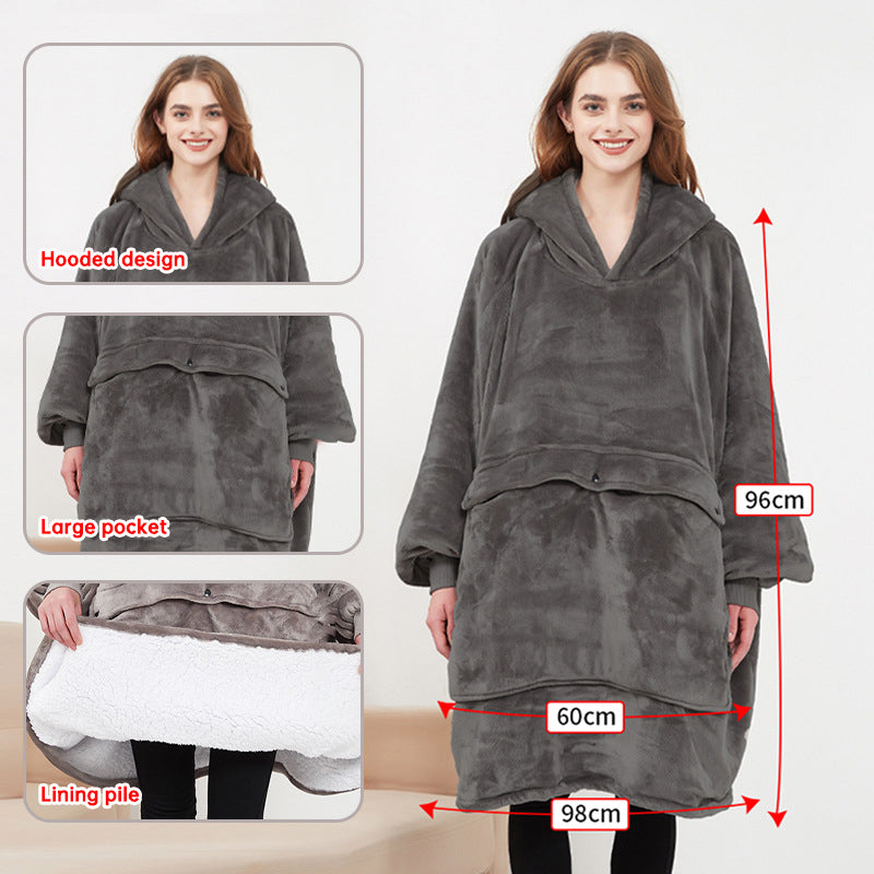 USB Heated Wearable Hoodie Blanket