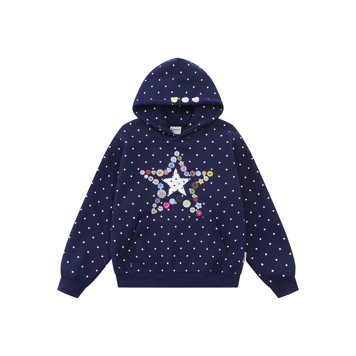 Colorful Star Print Zip-Up Hoodie