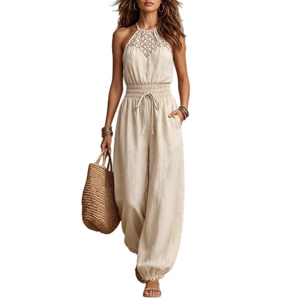 Bohemian Halter Lace Jumpsuit