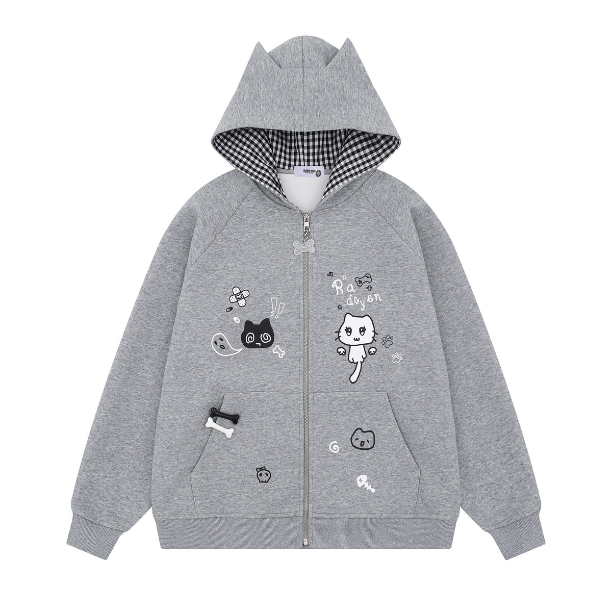 Cat Ear Zip-Up Hoodie