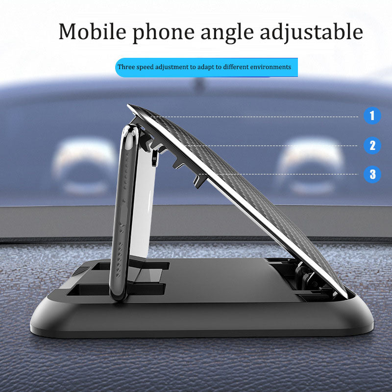 Carbon Fiber Car Phone Holder – AR Navigation Dashboard Mount with Suction Cup