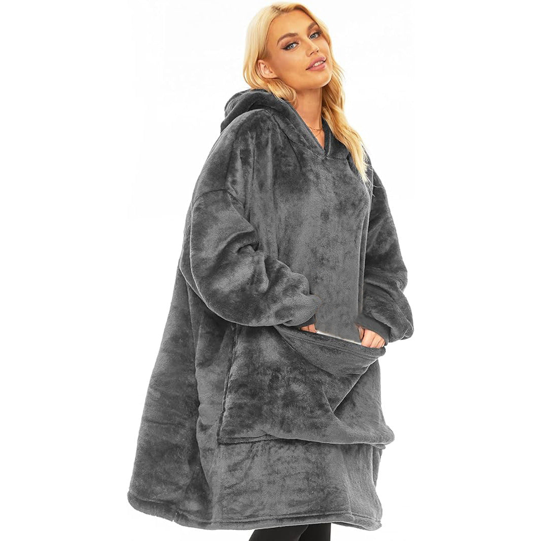 Oversized Blanket Hoodie with Kangaroo Pockets