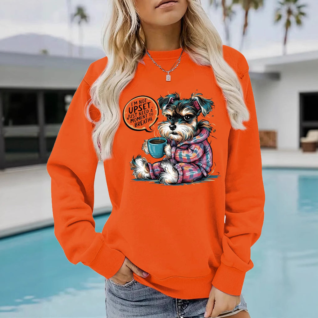 Grid & Coffee Cup Print Hoodie