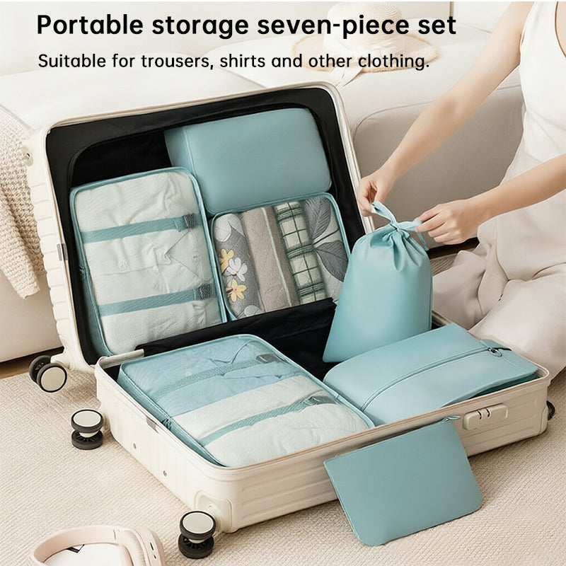7PCS Packing Cubes for Suitcase – Travel Organizer & Storage Bag Set, Luggage Essentials
