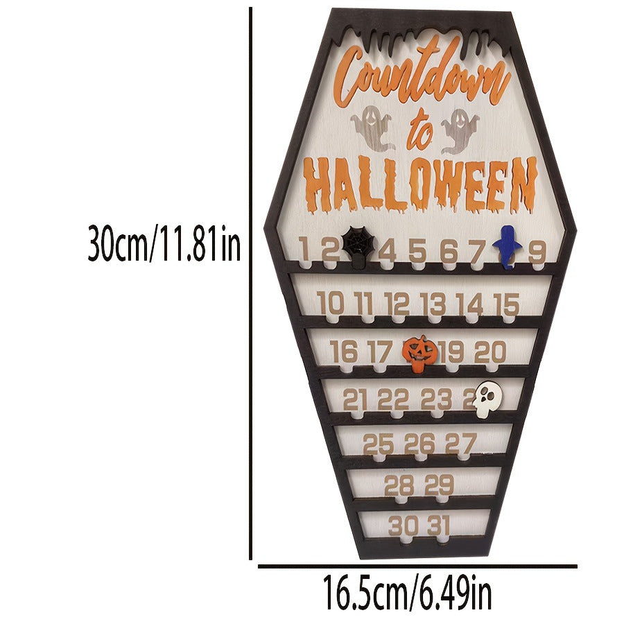 Halloween Wooden Countdown Calendar | Spooky 3D Advent Sign