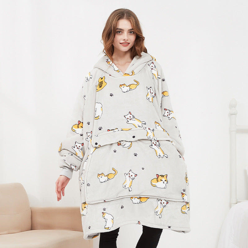 USB Heated Wearable Hoodie Blanket