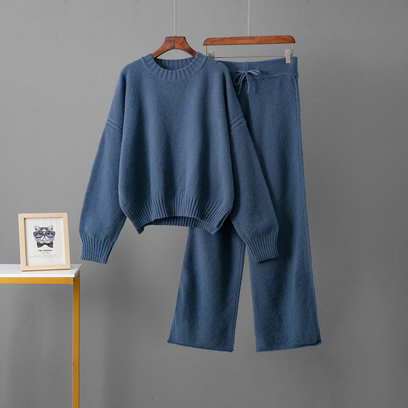 Pullover Sweater & Wide Leg Pants Set