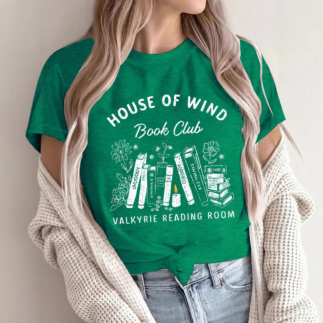 Women's Graphic Print T-Shirt – Relaxed Fit, Round Neck, Short Sleeve Casual Tee