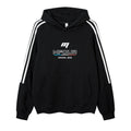 Three Bar Shoulder Zip-Up Hoodie