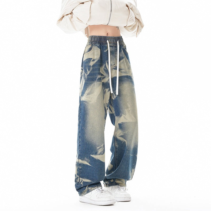 Street Style Loose Fit Denim Pants
