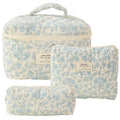 Floral Quilted Makeup Bag – Cotton Cosmetic & Journaling Organizer, 40+ Patterns