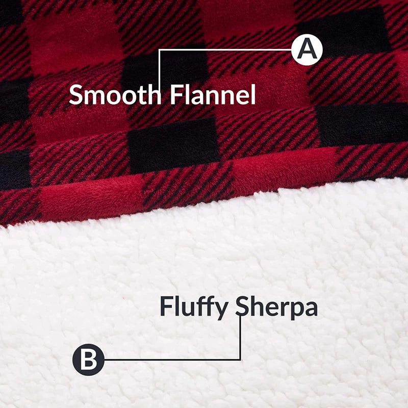 Sherpa Fleece Wearable Hoodie Blanket