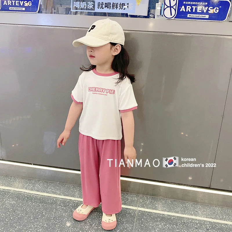 Girls' Summer 2-Piece Outfit Set – Cute Children's Clothing for Girls