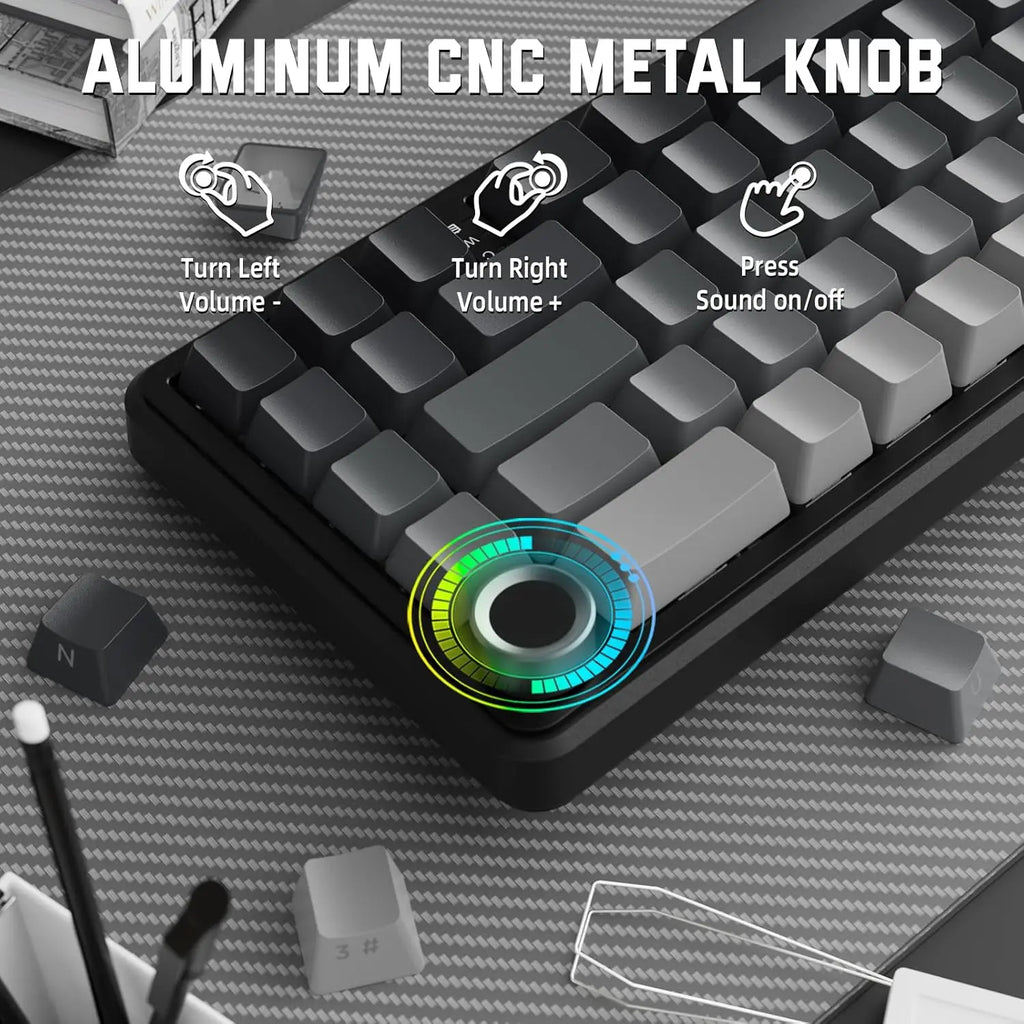 Attack Shark X66 65% Wireless Mechanical Keyboard – Hot-Swap, RGB, Gasket Mount, 3-Mode Connection
