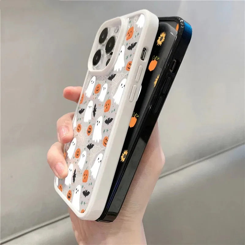 Halloween Pumpkin & Ghost Phone Case — Cute Protective Cover for iPhone 7–16