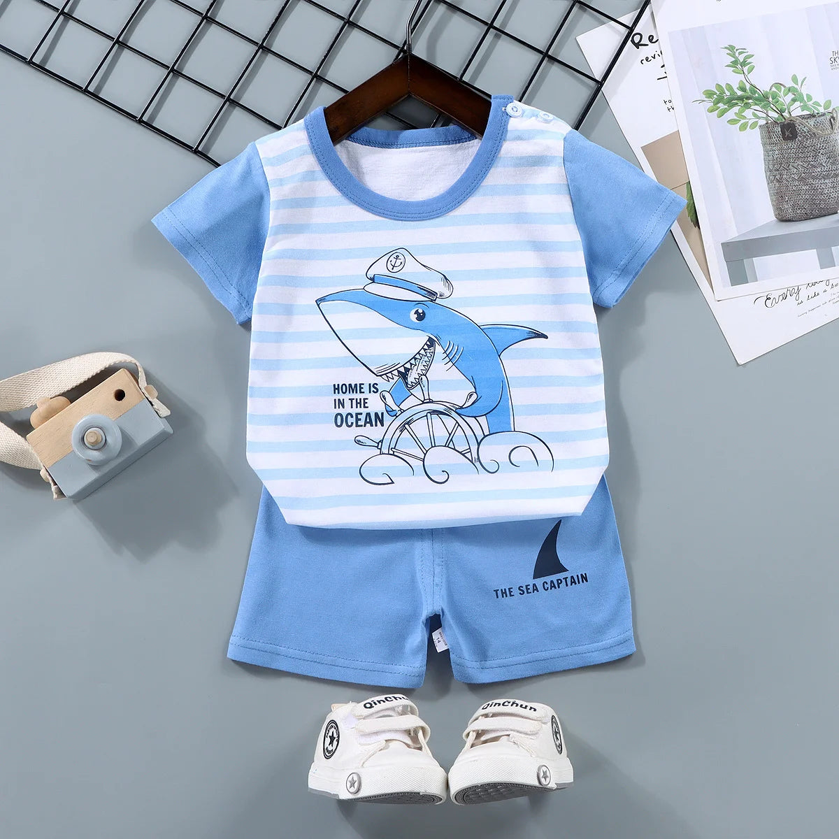 Kids 2-Piece Cotton Set – Soft T-Shirt & Shorts for Boys & Girls (Toddler)
