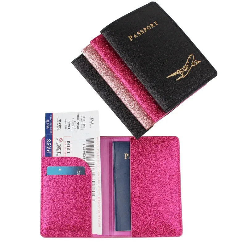 Fashion PU Leather Passport Cover & Card Holder — Slim Travel Wallet Organizer