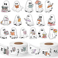 Halloween Round Sticker Labels — Cartoon Sealing Stickers for Gift Wrapping, Baking & Scrapbooking (100–500pcs)