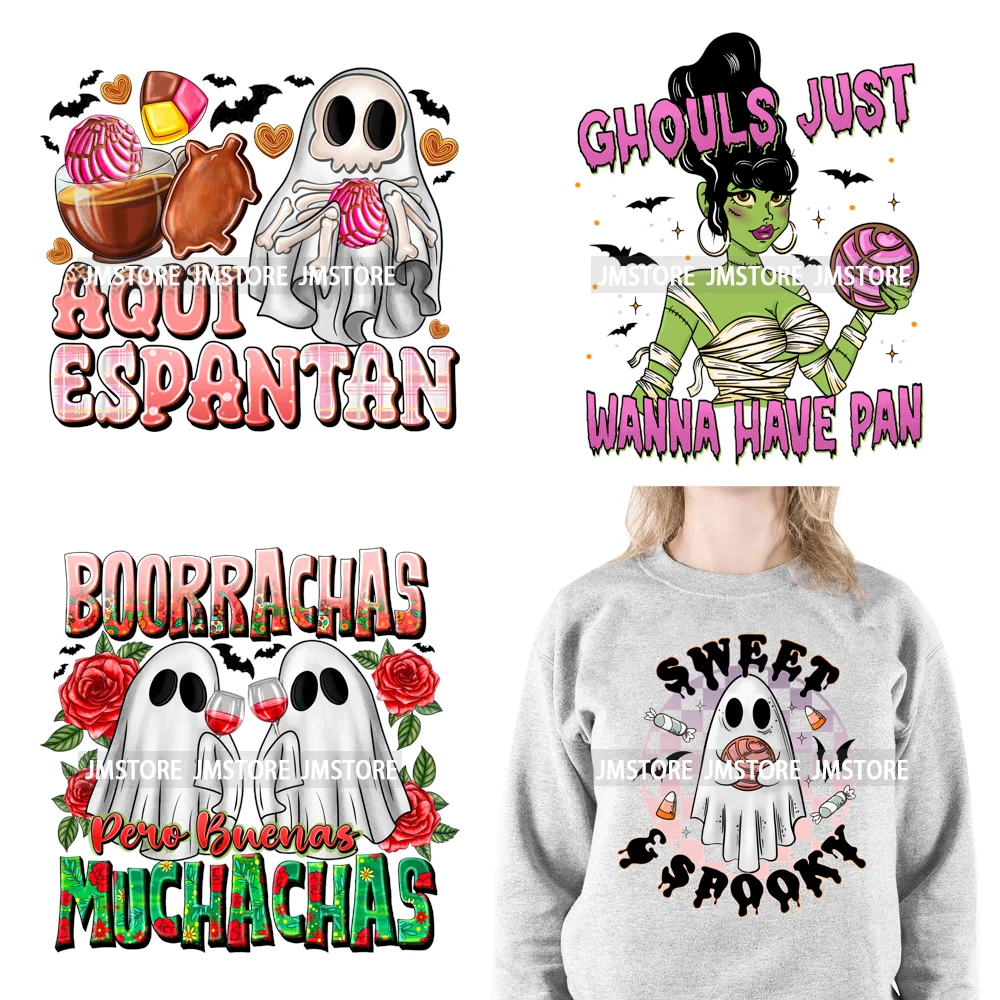 Espooky Vibes Latina Halloween Iron-On Patch – DTF Heat Transfer for Hoodies & Tees