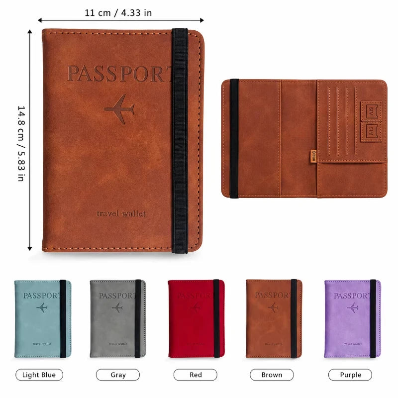 Travel Passport Holder & Wallet Cover — Lightweight PVC Case for Women & Men