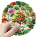 Forest Secret Sticker Pack (50pcs) — Natural Forest Plant & Landscape PET Decals for Journals, Laptops & More