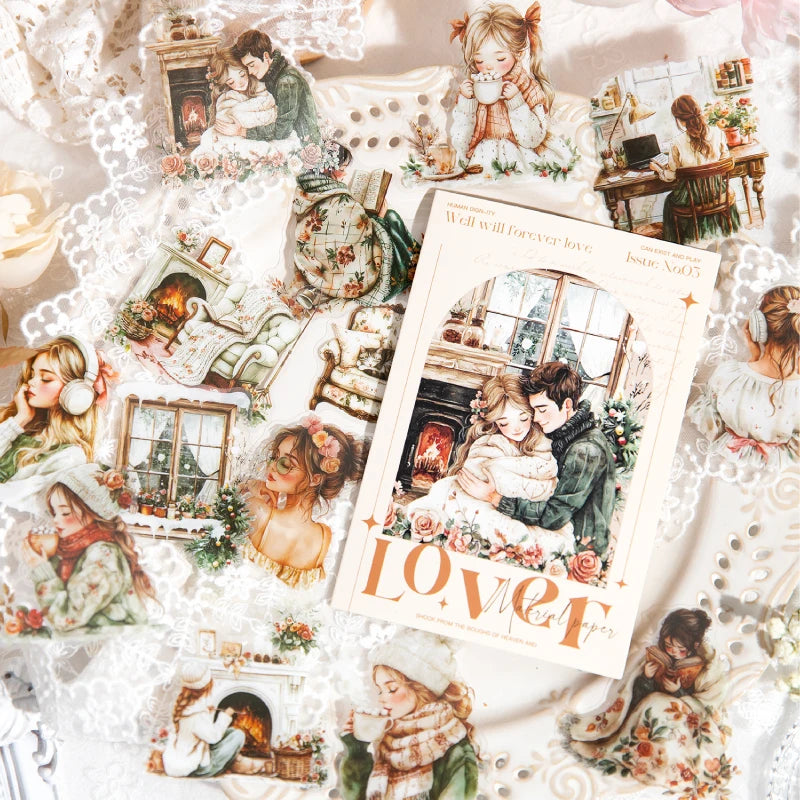 Romantic Lover Sticker Pack – 30pcs Wedding & Love Decals for Journals & Planners