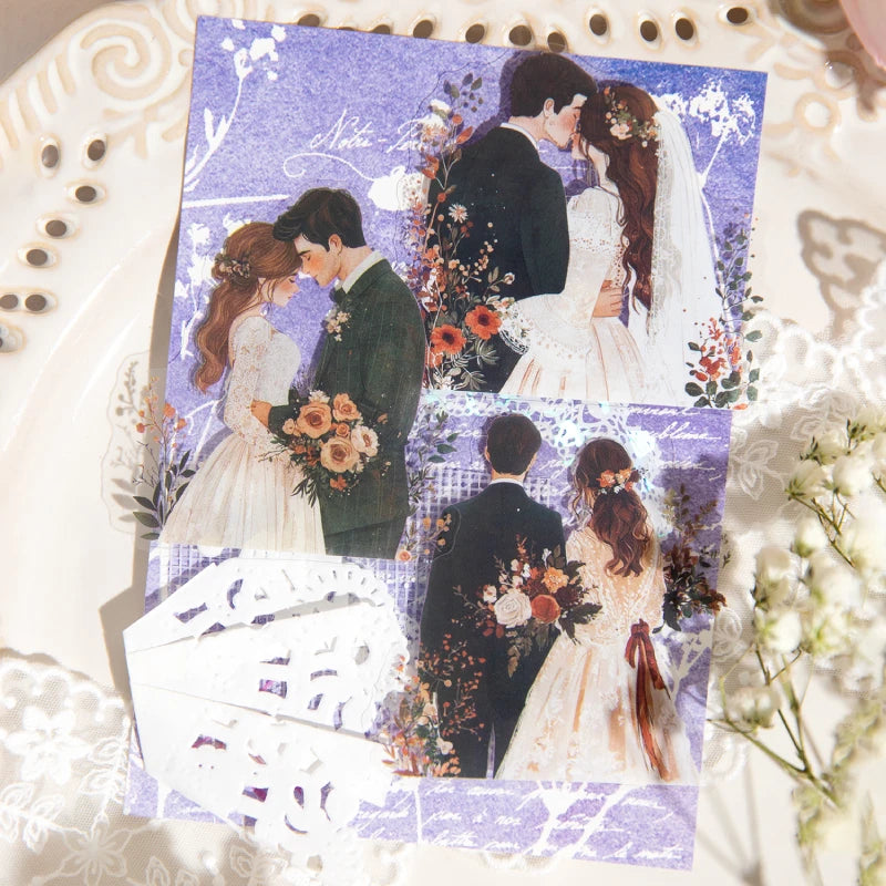 Romantic Lover Sticker Pack – 30pcs Wedding & Love Decals for Journals & Planners