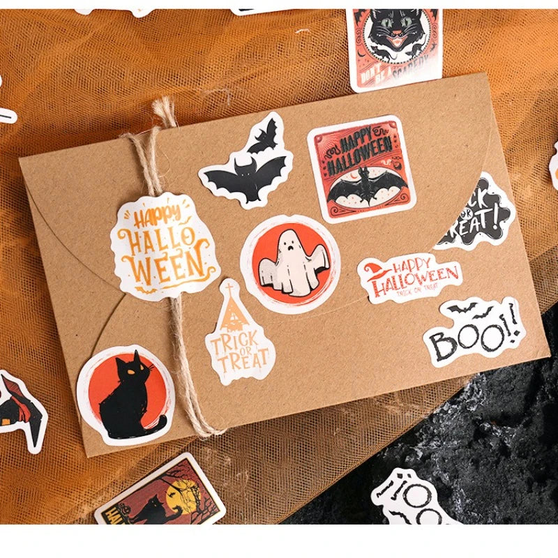 Halloween Ghost & Pumpkin Sticker Box — Exquisite Designs for Journals, Cases & More