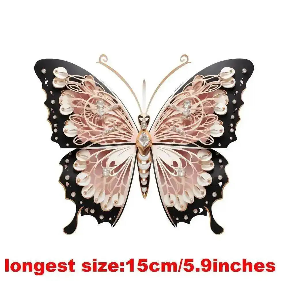 Butterfly Iron-On Heat Transfer Patch — Kids Cartoon DTF Hollow-Out Design for T-Shirts & Hoodies (20 Styles)