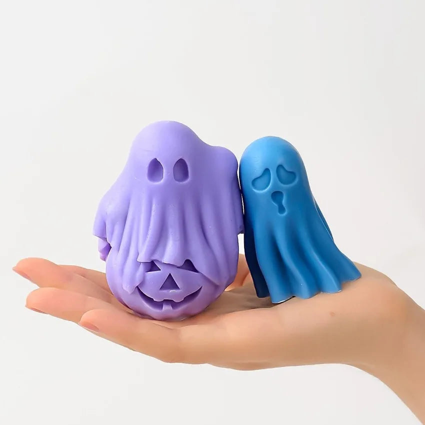 Halloween Silicone Candle & Craft Mold — Pumpkin & Ghost 3D Design