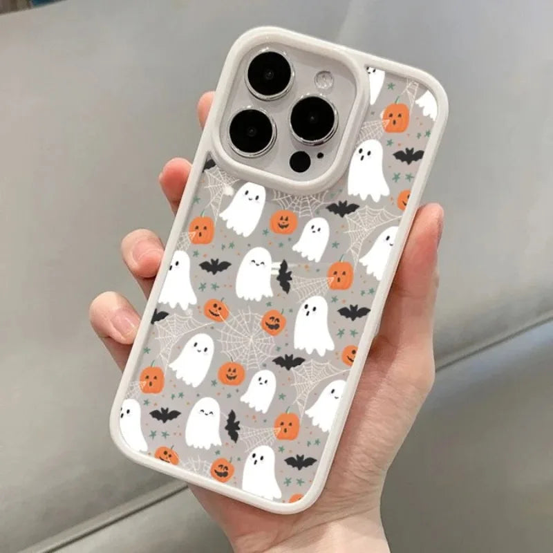 Halloween Pumpkin & Ghost Phone Case — Cute Protective Cover for iPhone 7–16
